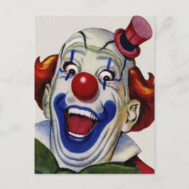Vintage Clown Vykort