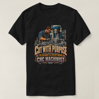 Vintage CNC-maskinist Precision Bearbetning T Shirt