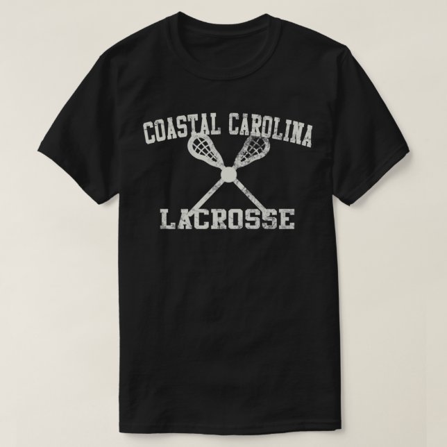 Vintage Coastal Carolina Lacrosse T Shirt (Design framsida)