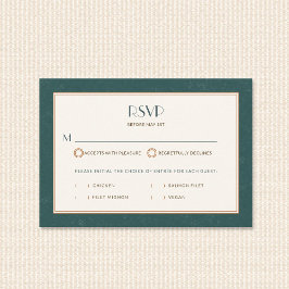 Vintage Coastal Sunset Nautical Deco Wedding Meal OSA Kort