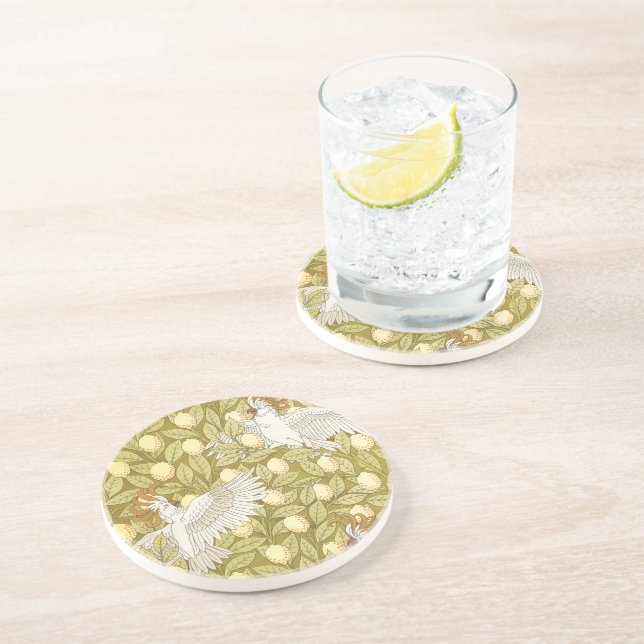 Vintage Cockatoos and Lemons Underlägg (Sidan)