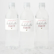 Vintage Cocktail Bachelorette Vattenflaska Labels