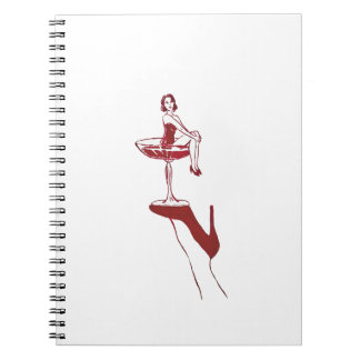 Vintage Cocktail Glas Pinup Anteckningsbok