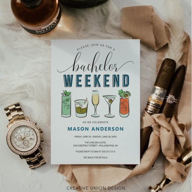 Vintage Cocktail Sängkammarfest Resplan Inbjudan (Skapare uppladdad)