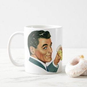 Vintage Cocktaildrycker, Man Drinker Drycker Kaffemugg