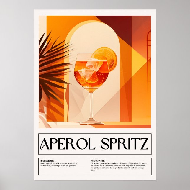 Vintage Cocktails: Aperol Spritz Poster (Framsidan)