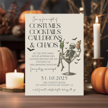 Vintage Cocktails och Costume Halloween fest