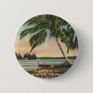 Vintage coconut handflatan knapp