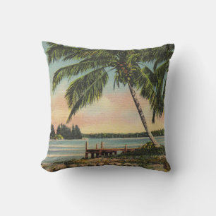 Vintage Coconut Handflatan Tropical Breeze Sunset Kudde