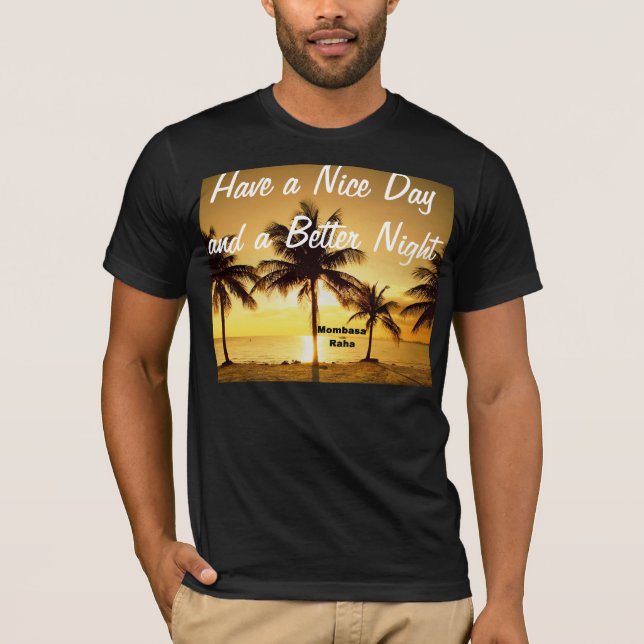 Vintage Coconut Träd Mombasa Raha Tee Shirt (Framsida)