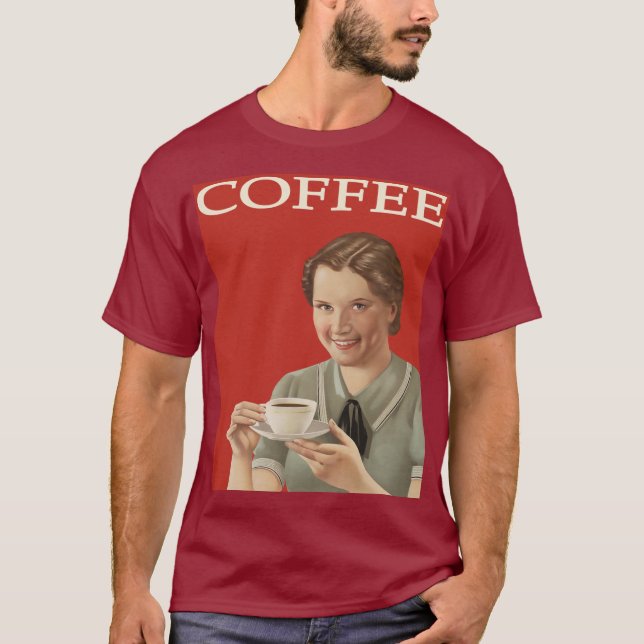 Vintage Coffee Advertisement "Allt bättre" T Shirt (Framsida)
