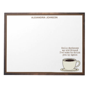 Vintage Coffee Älskare Funny Quote Anteckningsblo Anteckningsblock