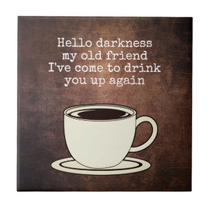 Vintage Coffee Älskare Funny Quote Ceramic Tile Kakelplatta
