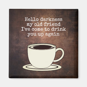 Vintage Coffee Älskare Funny Quote Magnet