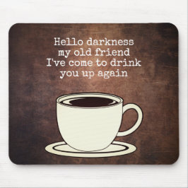 Vintage Coffee Älskare Funny Quote Mouse Pad Musmatta