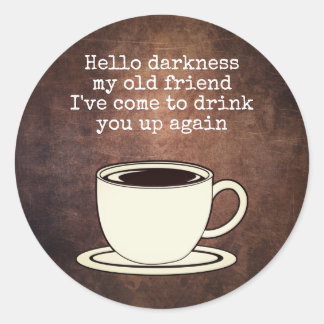 Vintage Coffee Älskare Funny Quote Runt Klistermärke