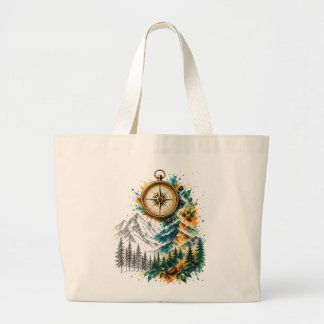 Vintage Coffee Explorer Mountain-handväskan Jumbo Tygkasse