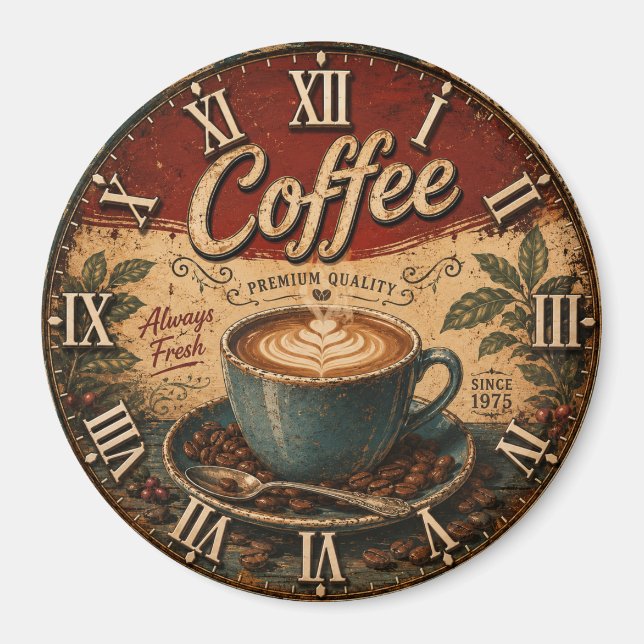 Vintage Coffee  Magnet (Framsidan)