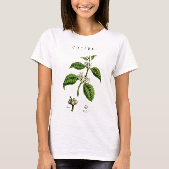 Vintage Coffee Plant Illustration Tee (Framsida)