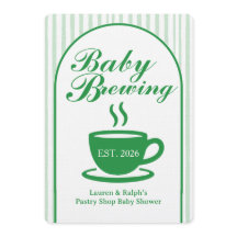 Vintage Coffee Shop Baby Shower - Vintage Grön