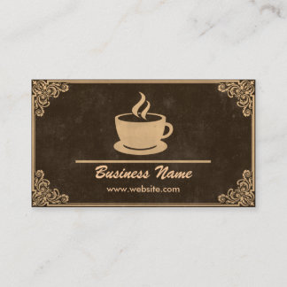 Vintage Coffee Shop Visitkort