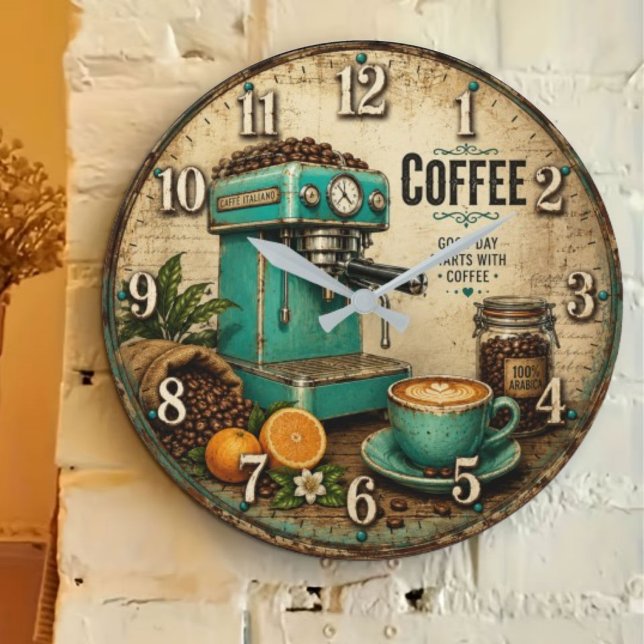 Vintage Coffee Stor Klocka (Skapare uppladdad)
