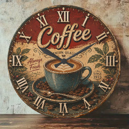 Vintage Coffee Stor Klocka