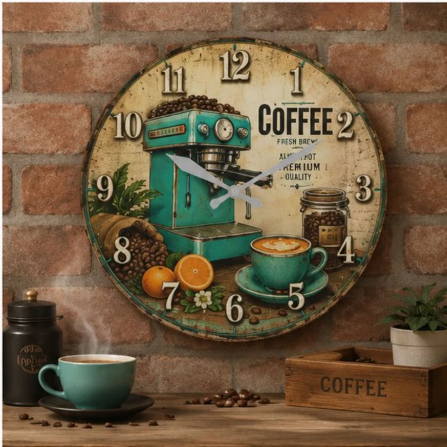 Vintage Coffee Stor Klocka (Skapare uppladdad)
