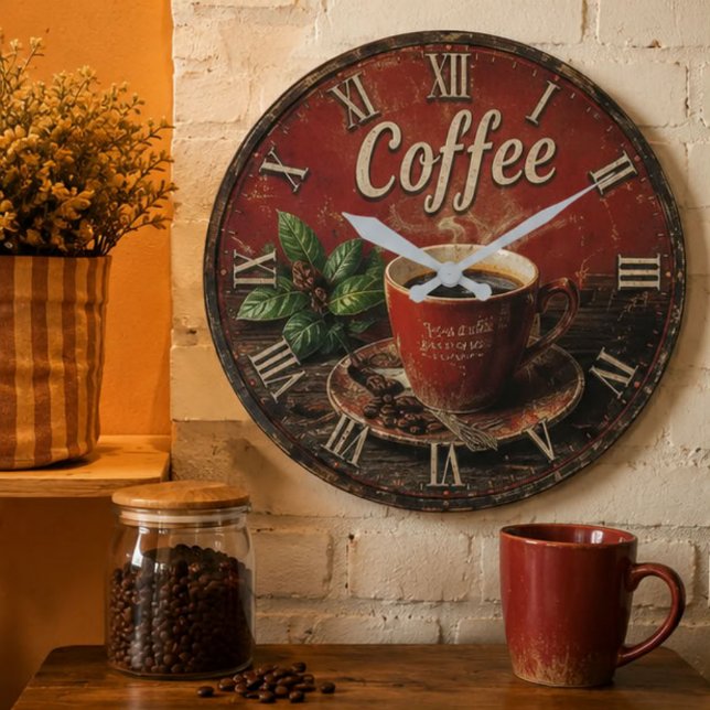 Vintage Coffee Stor Klocka (Skapare uppladdad)