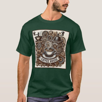 Vintage Coffeehouse Vibes funny T Shirt