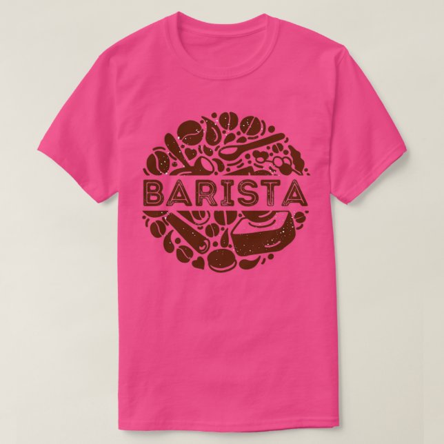Vintage Coffeemaker Barista T Shirt (Design framsida)