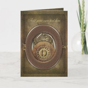 Vintage Cogs Steampunk Personlig Kort