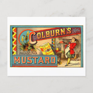 Vintage Colburn's Philadelphia Mustard-vykort Vykort