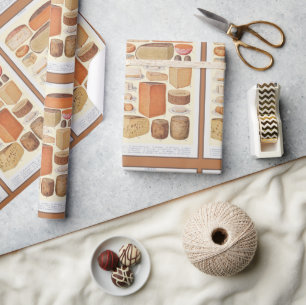 Vintage Collage of Household Cheeses, Beeton, 1923 Presentpapper