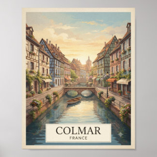 Vintage Colmar Frankrike Resaaffisch Poster