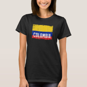 Vintage Colombias flagga arv Colombianska rötter 1 T Shirt