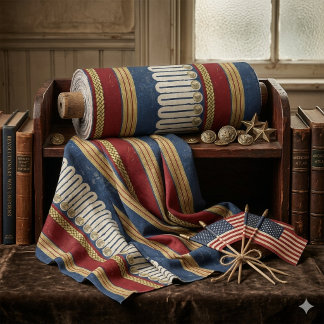 Vintage Colonial Mässing och Flätad ID1309 Tyg