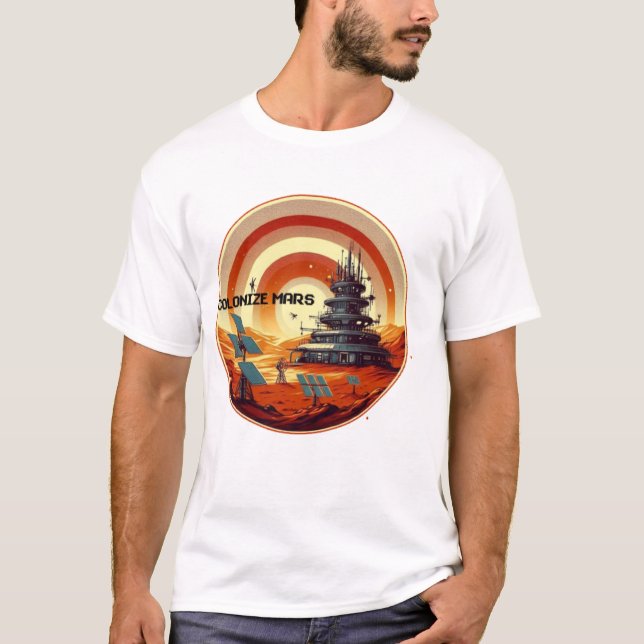 VINTAGE COLONIZE MARS T SHIRT (Framsida)