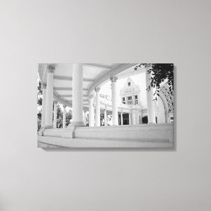 Vintage Colonnad Black & White Architecture Photo Canvastryck