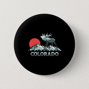 Vintage Colorado Elk Hunter Conservation Retro Gra Knapp