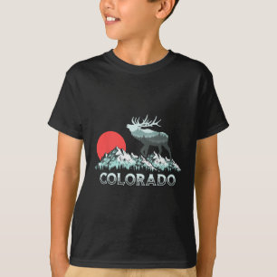 Vintage Colorado Elk Hunter Conservation Retro Gra T Shirt