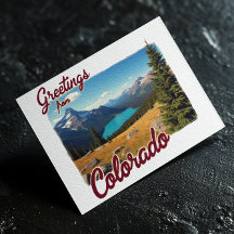 Vintage Colorado med Scenia Mountain Lak