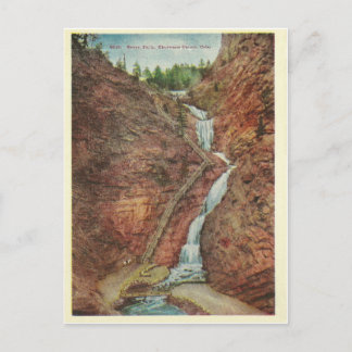 Vintage Colorado Vatten Falls Vykort