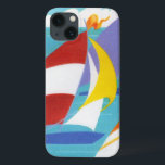 Vintage Colorful Abstrakt Sailcraft i Vatten<br><div class="desc">Detta är en vintage bild-grupp,  en grupp färgstarka och klara segelbåtar för abstrakt som seglar i sjö. Se min butikskonst efter MAR för matchning av produkter med den här designen.</div>