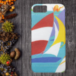 Vintage Colorful Abstrakt Sailcraft i Vatten<br><div class="desc">Detta är en vintage bild-grupp,  en grupp färgstarka och klara segelbåtar för abstrakt som seglar i sjö. Se min butikskonst efter MAR för matchning av produkter med den här designen.</div>