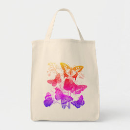 Vintage Colorful Butterflies Tote Bag Tygkasse