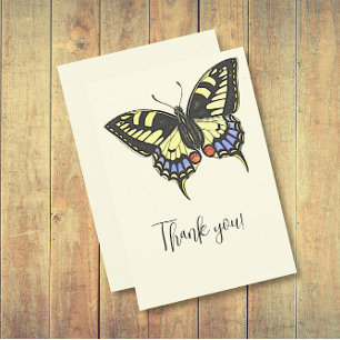 Vintage Colorful Butterfly Tack Kort