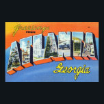 Vintage Colorful Hälsning from Atlanta Georgia Poster<br><div class="desc">Vintage Colorful Hälsning from Atlanta Georgia</div>