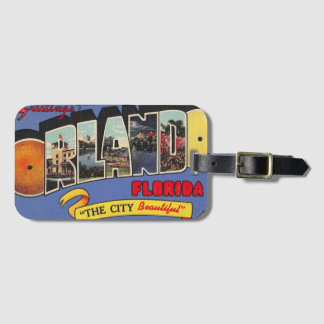 Vintage Colorful Orlando Florida Bagagebricka