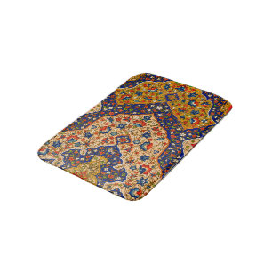 Vintage Colorful Persian Blommigt Art Badrumsmatta